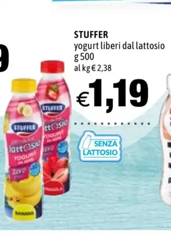 Stuffer yogurt liberi dal lattosio 500g