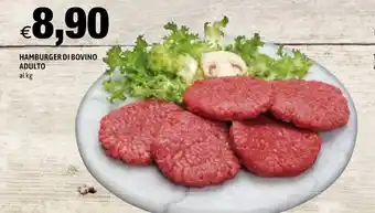 Hamburger Di Bovino Adulto