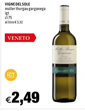 Hurrà Vigne Del Sole muller thurgau garganega igt 75cl offerta