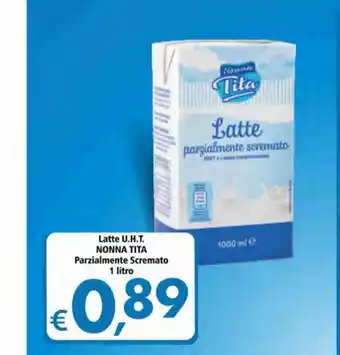Alter Discount Latte U.H.T. Nonna Tita Parzialmente Scremato 1 litro offerta