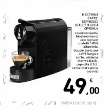 Conad Macchina caffè espresso bialetti offerta