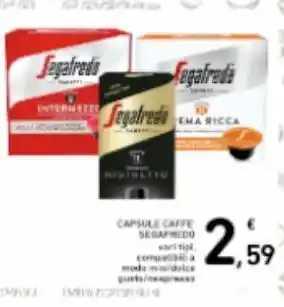 Conad Capsule caffè segafredo offerta