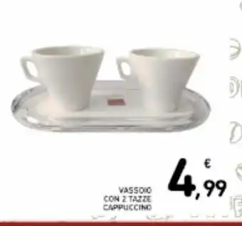 Conad Vassoio con 2 tazze cappuccino offerta