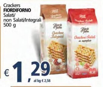 Fiordiforno Crackers Salati/non Salati/Integrali 500 g