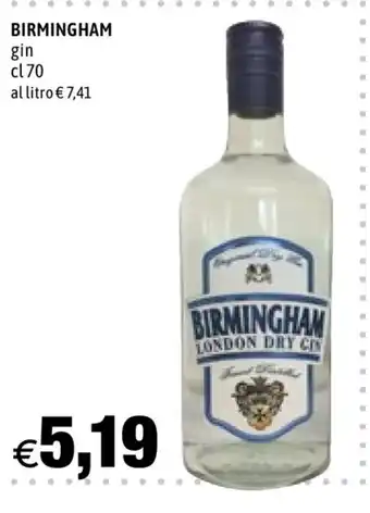 Hurrà Birmingham gin 70cl offerta