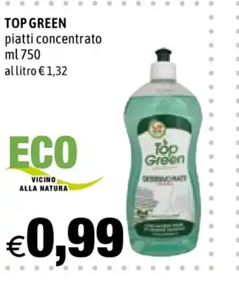 Hurrà Top Green piatti concentrato 750 ml offerta
