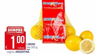 Tigros Limoni Rete 500 g offerta
