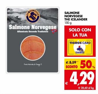 Tigros The Icelander Salmone Norvegese 150 g offerta