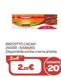 Bimbo Store Plasmon Biscotto Cacao offerta