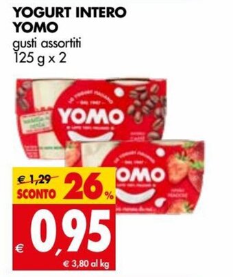 Tigros Yomo Yogurt Intero 125 g x 2 offerta