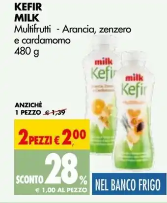 Tigros Milk Kefir Multifrutti - Arancia, Zenzero E Cardamomo 480 g offerta