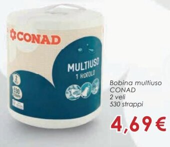 Conad Conad Bobina multiuso 2 veli 530 strappi offerta
