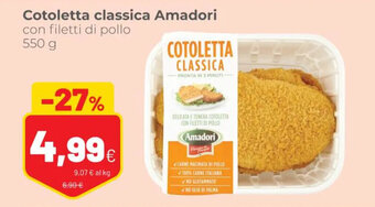 Coop Amadori Cotoletta classica con filetti di pollo 550 g offerta