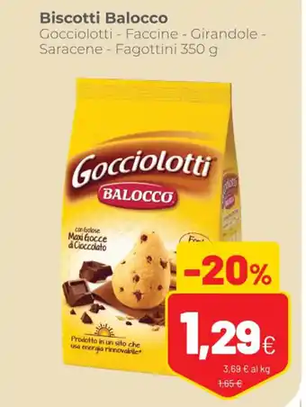 Coop Balocco Biscotti Gocciolotti - Faccine - Girandole - Saracene - Fagottini 350 g offerta