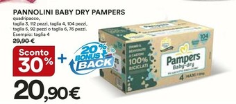 Coop Pampers  Baby Dry offerta