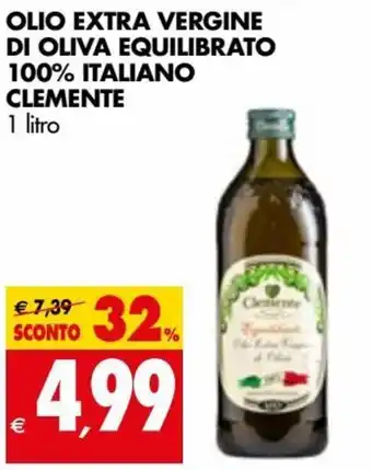 Tigros Clemente Olio Extra Vergine Di Oliva Equilibrato 100% Italiano 1 Litro offerta