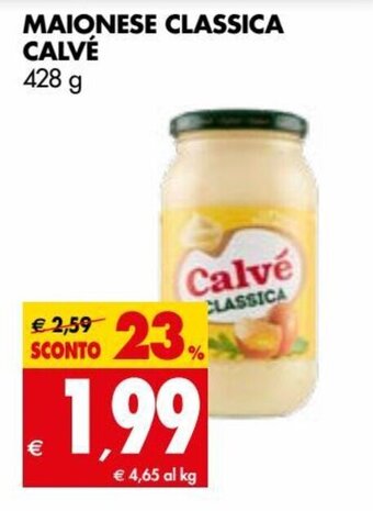 Tigros Calvé Maionese Classica 428 g offerta
