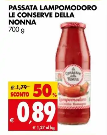 Tigros Nonna Passata Lampomodoro Le Conserve Della 700 g offerta