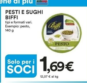 Coop Biffi Pesto offerta