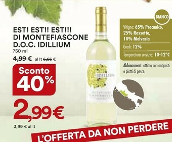 Coop Vino bianco offerta