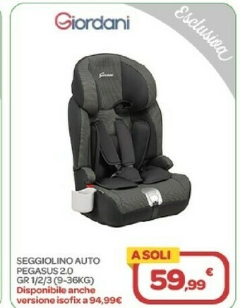 Giordani Seggiolini Auto Pegasus 2.0