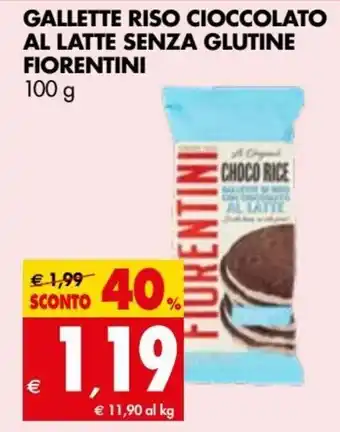 Tigros Fiorentini Gallette Riso Cioccolato Al Latte Senza Glutine 100 g offerta