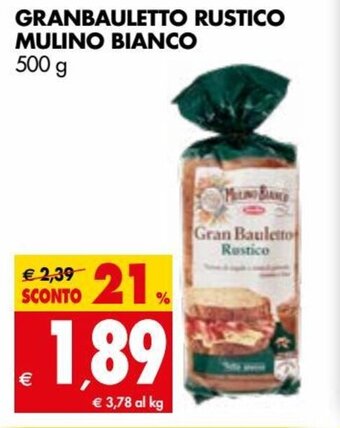 Tigros Mulino Bianco Gran Bauletto Rustico 500 g offerta