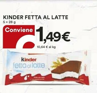 Coop Kinder fetta al latte offerta