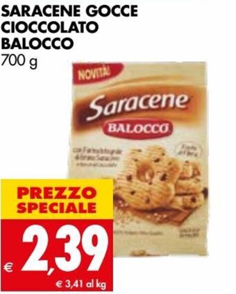 Tigros Balocco Saracene Gocce Cioccolato 700 g offerta