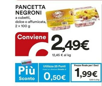 Coop Negroni Pancetta offerta