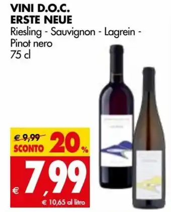 Erste Neue Vini D.O.C. Riesling - Sauvignon - Lagrein - Pinot Nero 75 cl