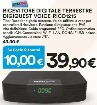 Coop Digiquest Decoder satellitare offerta