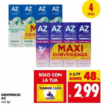 Tigros AZ Dentifricio offerta