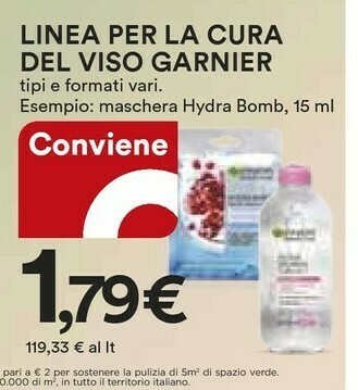 Coop Garnier Crema viso offerta