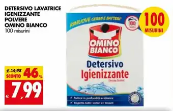 Tigros Omino Bianco Detersivo Lavatrice Igenizzante Polvere 100 Misurini offerta