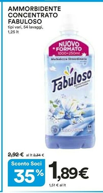 Coop Fabuloso Ammorbidente offerta