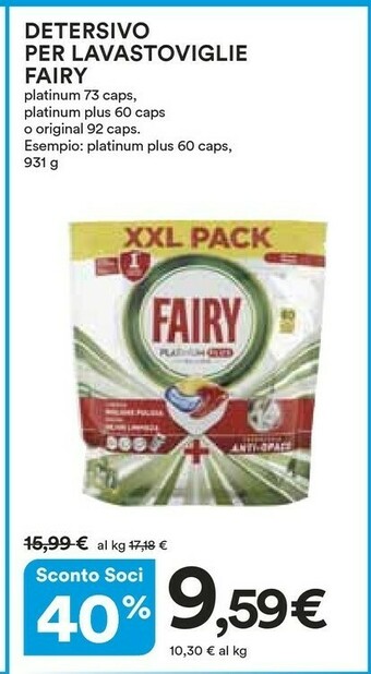 Coop Fairy Detersivo lavastoviglie offerta