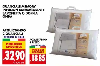 Tigros Guanciale Memory Infusion Massaggiante Saponetta o Doppia Onda offerta