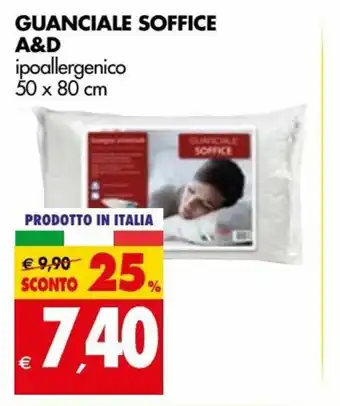 Tigros A&D Guanciale Soffice Ipoallergenico 50 x 80 cm offerta