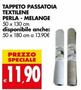 Tigros Perla - Melange Tappeto Passatoia Textilene 50 x 130 cm offerta