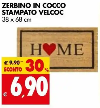 Tigros Zerbino In Cocco Stampato Velcoc 38 x 68 cm offerta