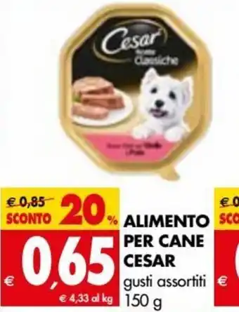 Tigros Cesar Alimento Per Cane 150 g offerta