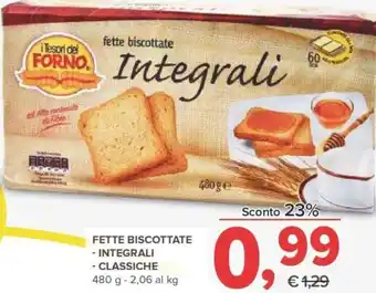 Fette Biscottate Integrali Classiche 480 g