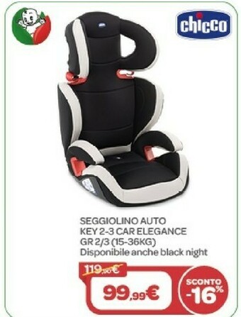 Bimbo Store Chicco Seggiolino Auto Key 2-3 Car Elegance offerta
