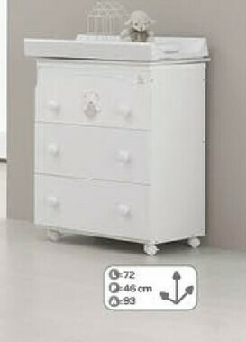 Bimbo Store Bagnetto/ Cassettiera Sweet Bear Bianco offerta