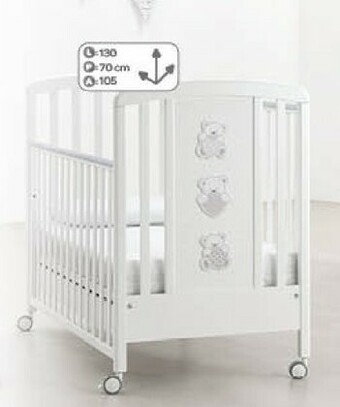 Bimbo Store Lettino Sweet Bear Bianco offerta