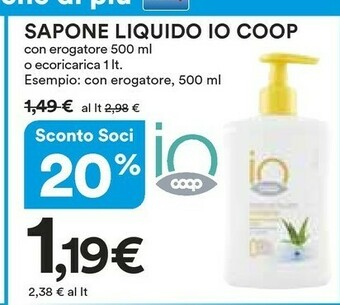 Coop Sapone liquido offerta