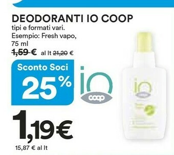 Coop Deodorante offerta