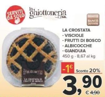 Todis La Crostata Visciole, Frutti Di Bosco, Albicocche, Gianduia 450 g offerta