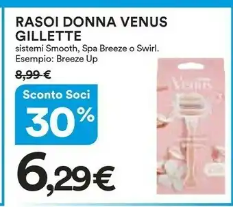 Coop Venus Rasoio offerta